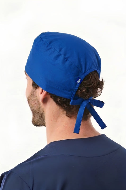 Calot médical – Bleu royal - Cheveux courts