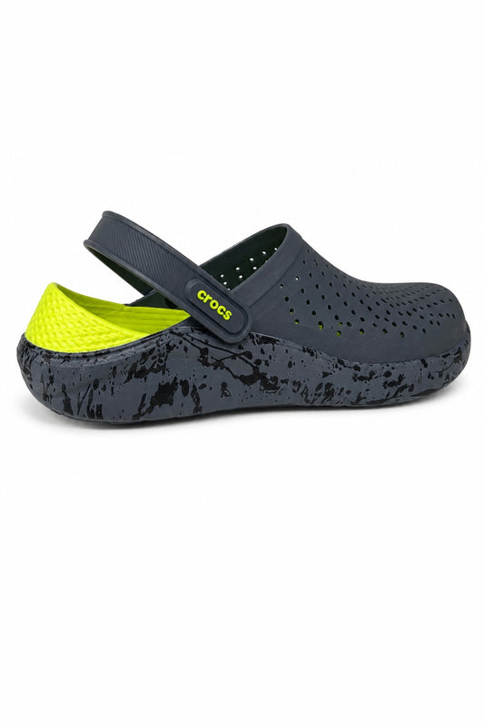 Crocs Lite Ride classique Gris et Jaune - Homme