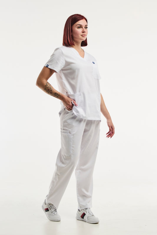 Collection Jasmine - Tenue médicale - Femme - Blanc