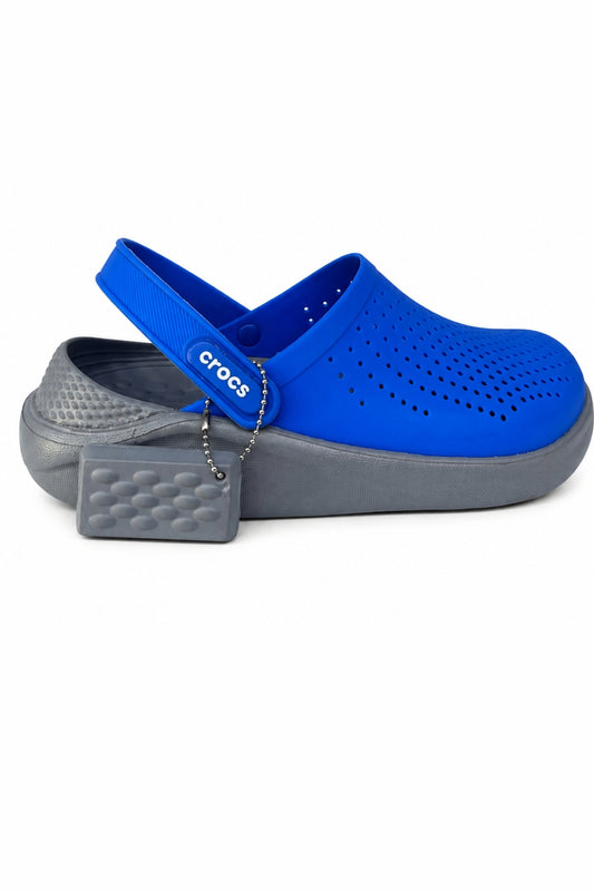 Crocs Lite Ride classique Gris et Bleu roi - Homme