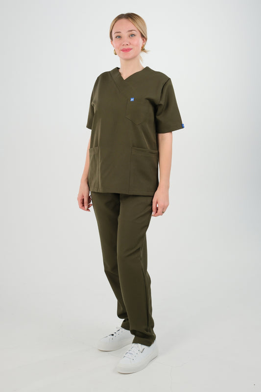 Tenue médicale pour Femme - Vert olive - Collection Lina