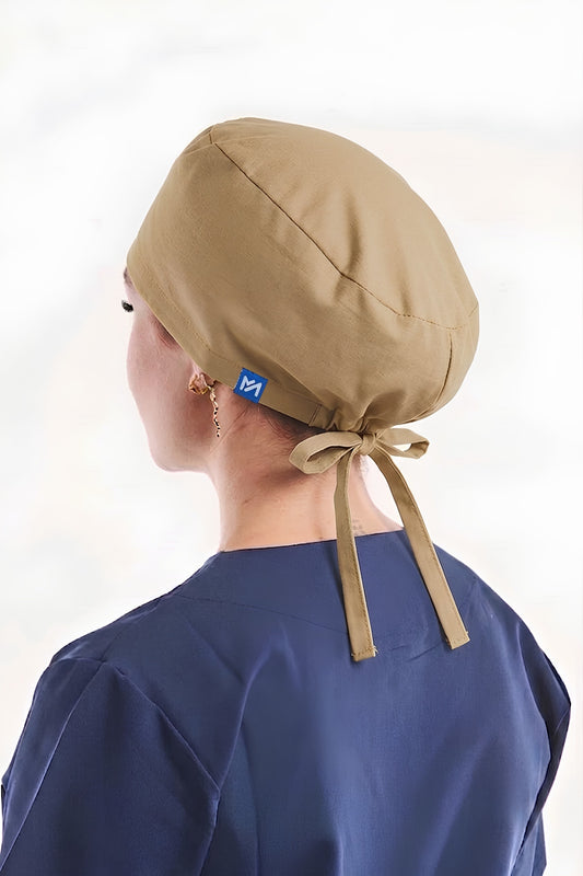 Calot médical - Beige - Cheveux longs