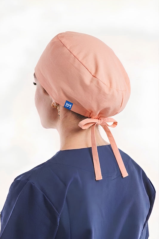 Calot médical - Corail - Cheveux longs