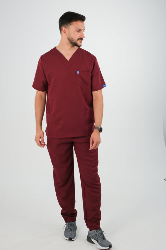 Tenue médicale pour Homme - Bordeaux - Collection Emir