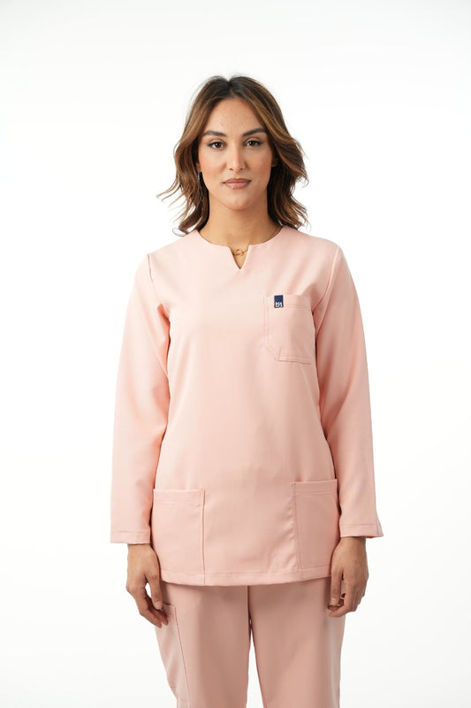 Tenue médicale manches longues pour Femme - Rose - Collection Nour