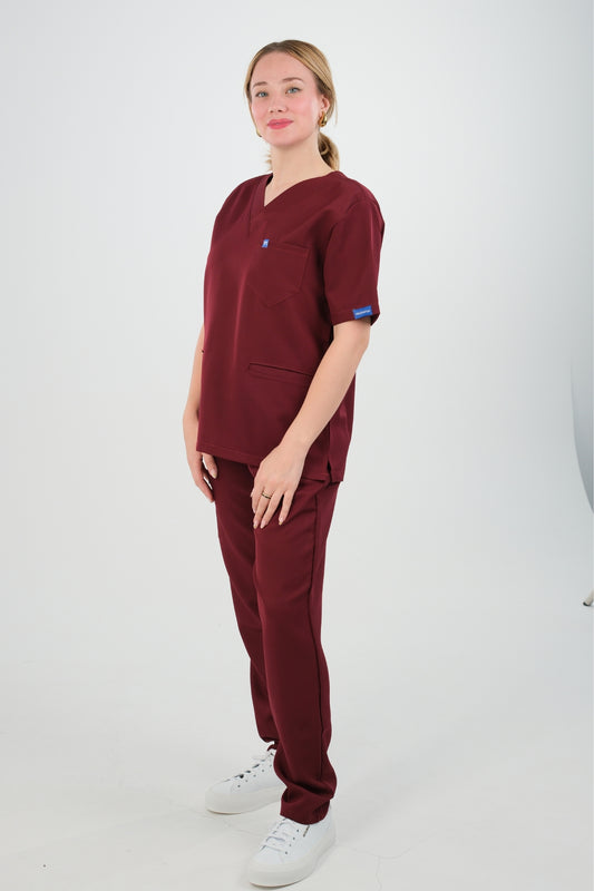 Tenue médicale pour Femme - Bordeaux - Collection Serena