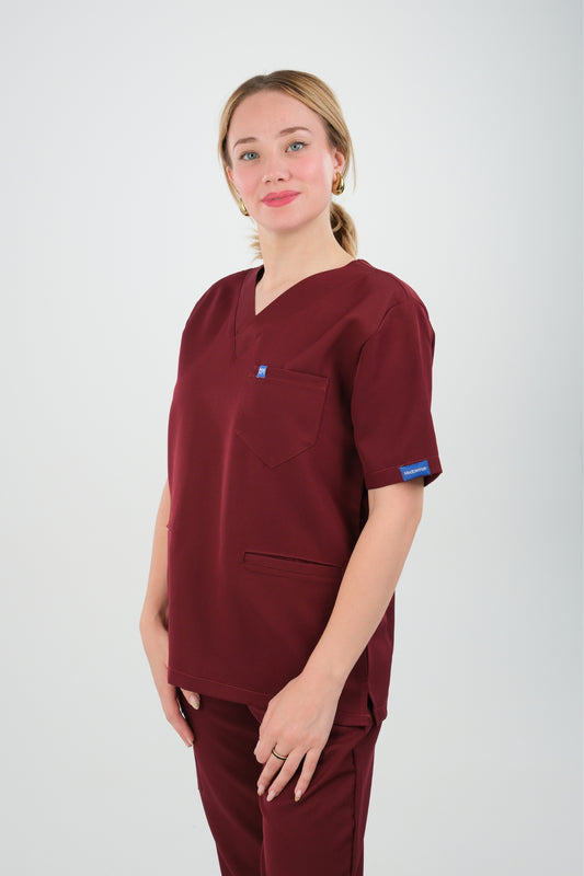 Tenue médicale pour Femme - Bordeaux - Collection Serena