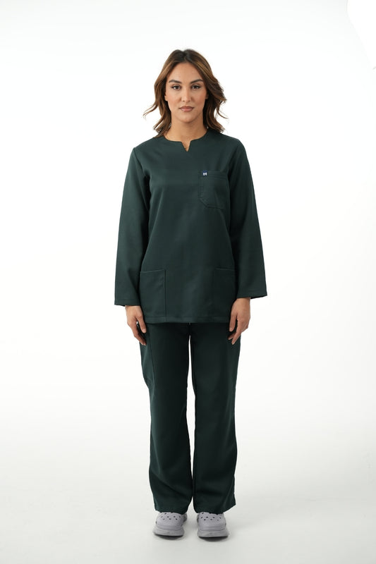 Tenue médicale manches longues pour Femme - Vert - Collection Nour
