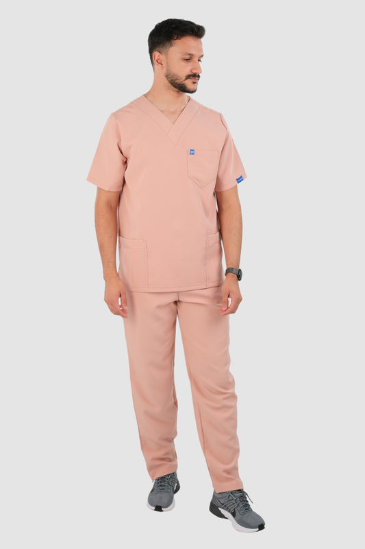 Tenue médicale pour Homme - Rose corail - Collection Emir