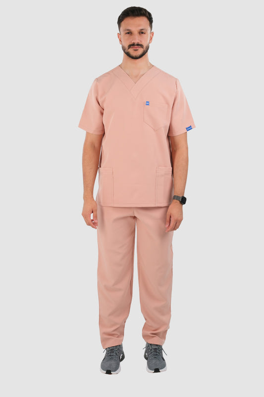 Tenue médicale pour Homme - Rose corail - Collection Emir