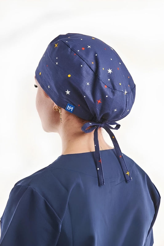 Calot de bloc à motifs étoiles - Cheveux longs