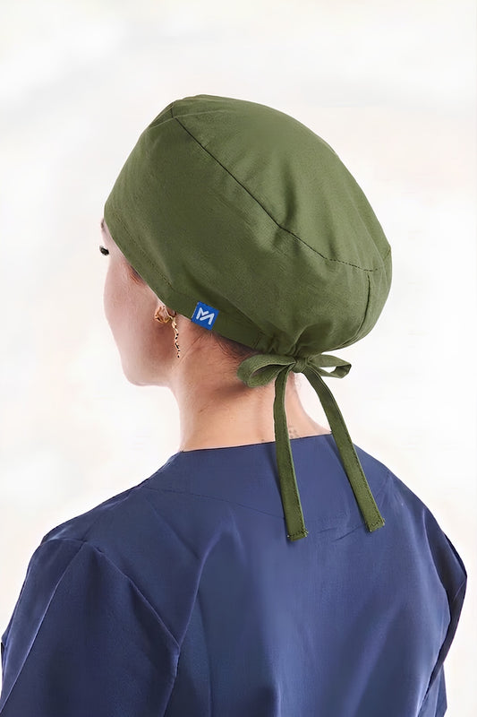 Calot médical - Khaki - Cheveux longs