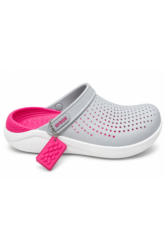 Crocs Lite Classique Rose et Gris - Femme