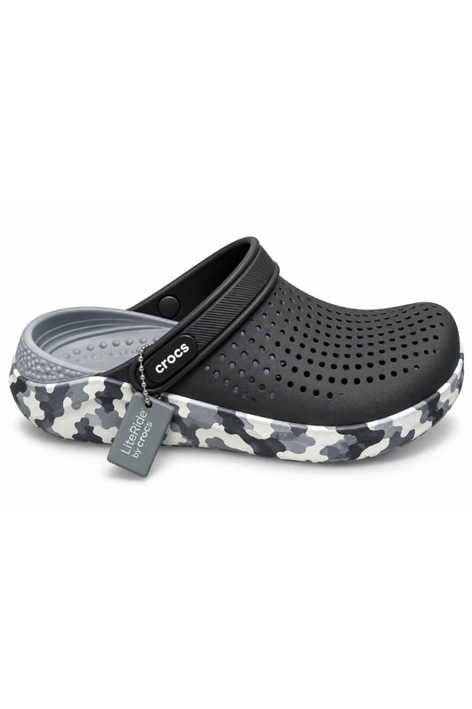 Crocs Lite Classique Noir et Gris - Femme