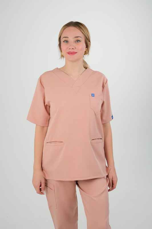 Tenue médicale pour Femme - Rose Corail - Collection Serena