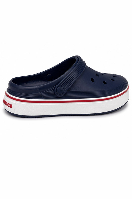 Sabot Crocs bleu marine à semelle tricolore - Homme