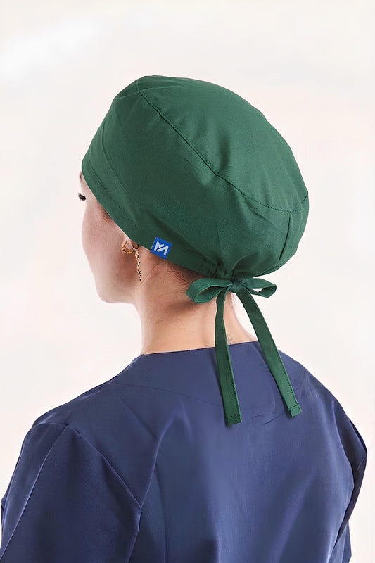 Calot médical - Vert - Cheveux longs