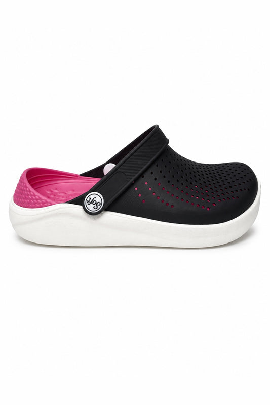 Crocs SOFT simple pour Femme / Noir - Rose