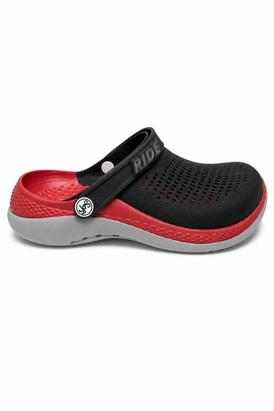 Crocs SOFT- RIDE pour Homme / Noir - Rouge