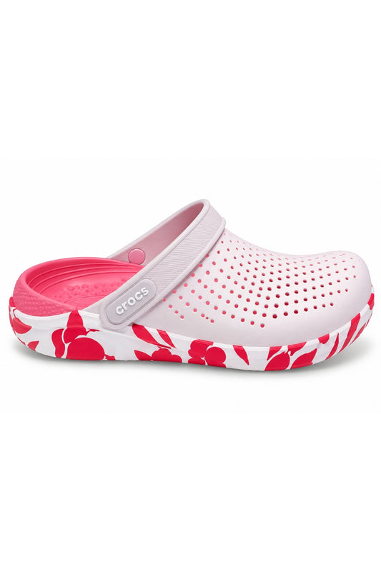 Crocs Lite Classique Rose clair et Rouge - Femme