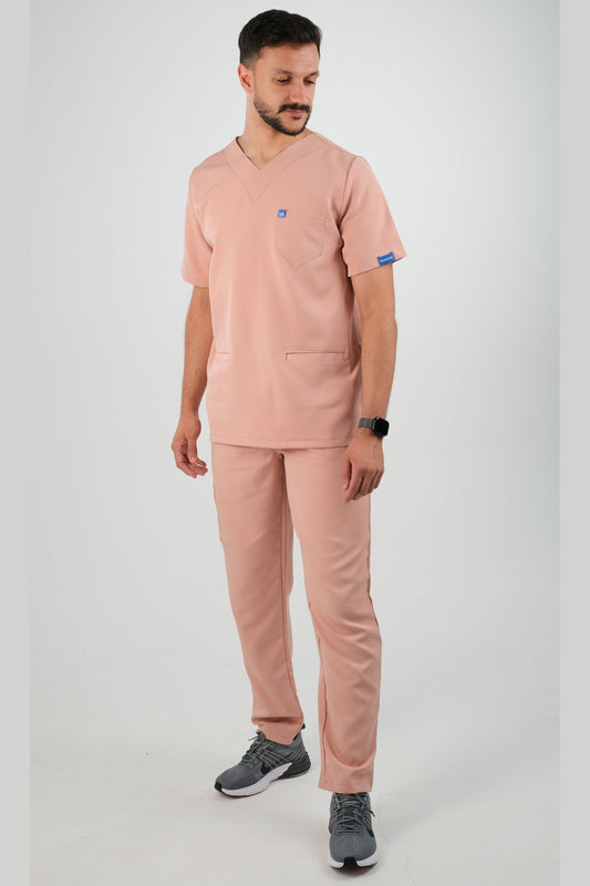 Tenue médicale pour Homme - Rose Corail - Collection Safir