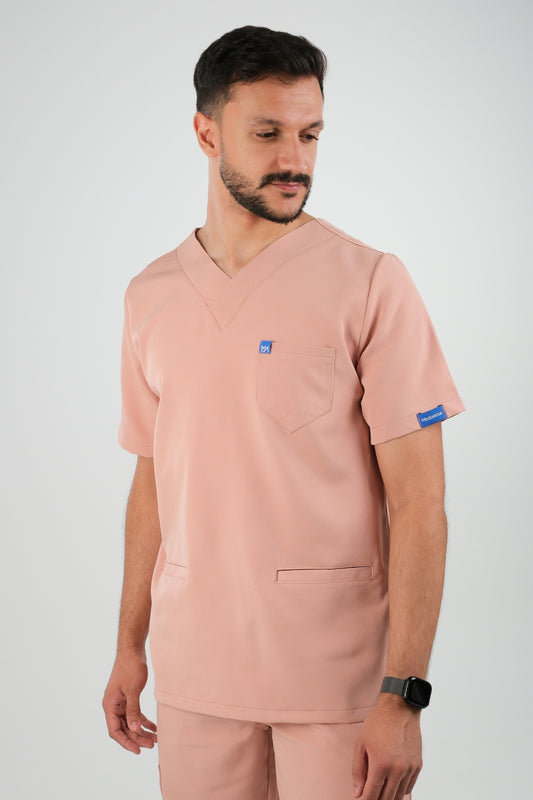 Tenue médicale pour Homme - Rose Corail - Collection Safir
