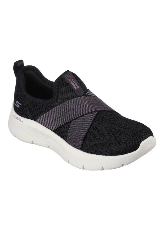 Skechers GO WALK FLEX - Black / Purple - Femme