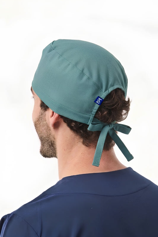 Calot médical – Bleu aqua - Cheveux courts