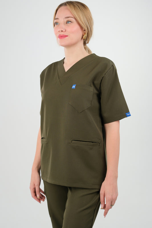 Tenue médicale pour Femme - Vert Olive - Collection Serena