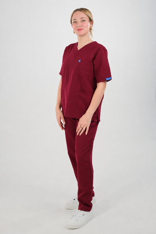 Tenue médicale pour Femme - Bordeaux - Collection Lina