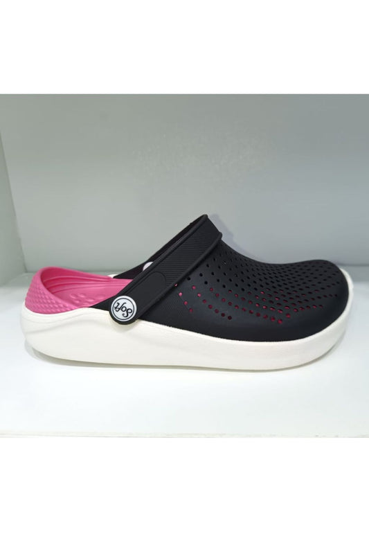 Crocs SOFT simple pour Femme / Noir - Rose